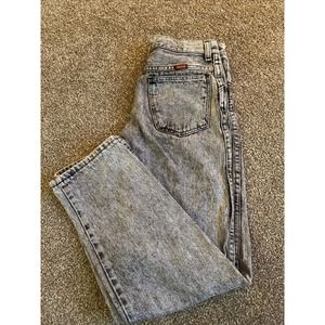 Vintage Rustler Acid Wash Black Jeans Size Girls 14. 24 Inches. See Photos J105